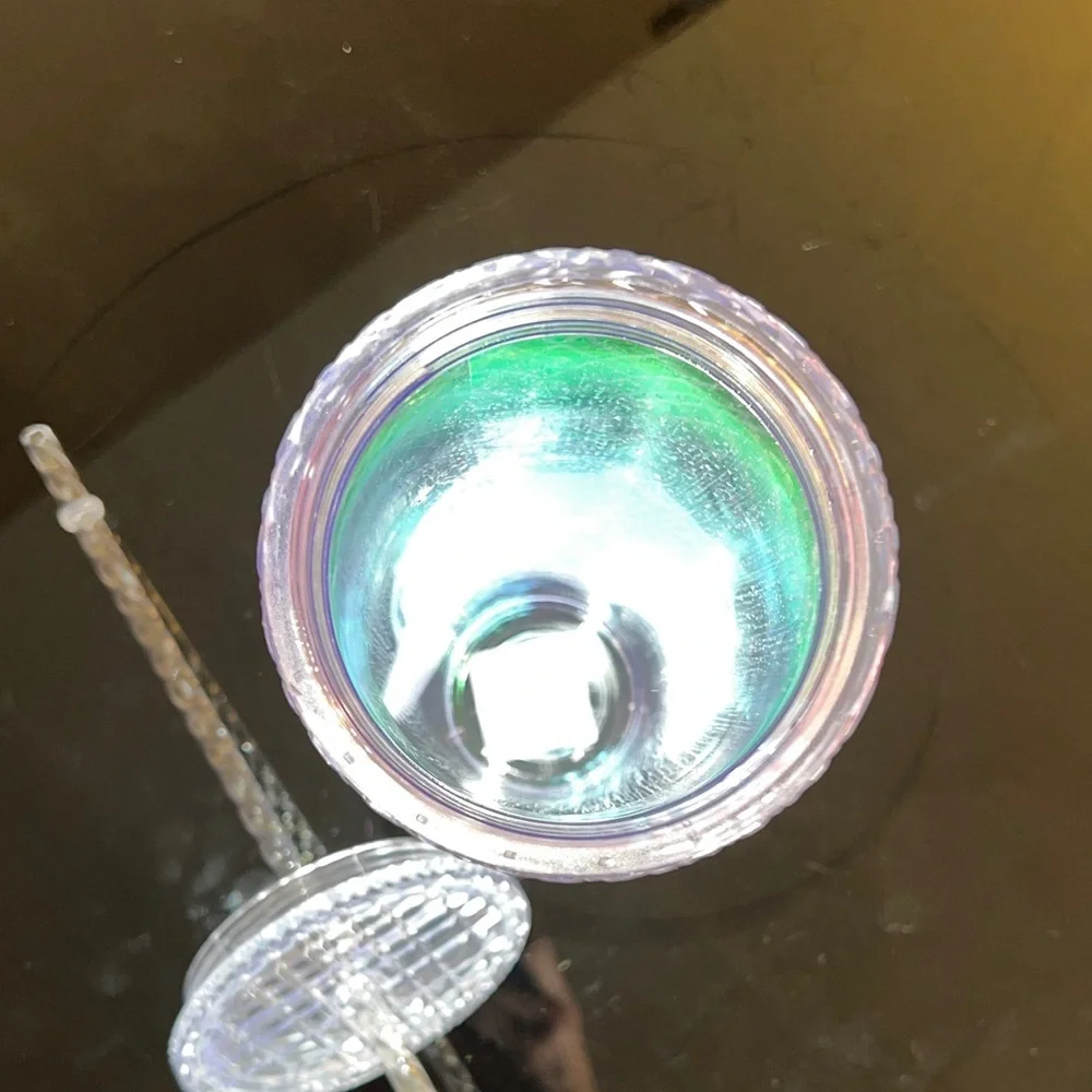 Starbucks 2022 Iridescent Bling Studded Cold Cup 24oz Unicorn Jewel NWT
